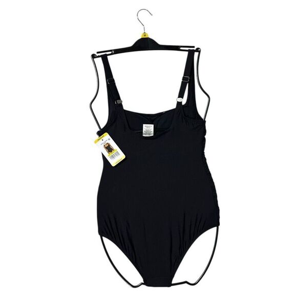 Anne Cole Women’s  Square Neck One Piece Swimsuit Medium Color Black - Picture 8 of 9
